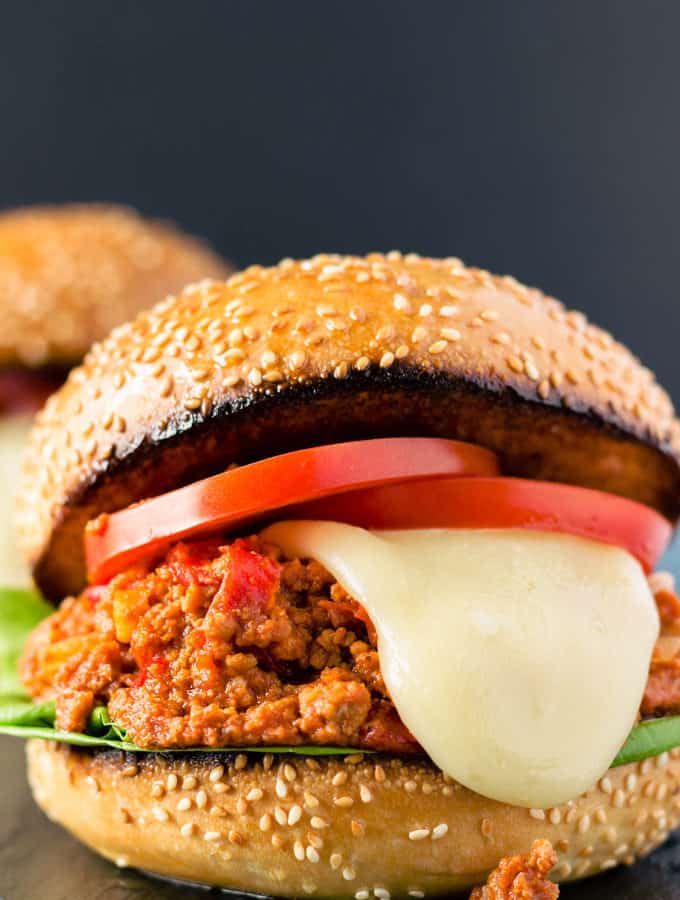 These quick and easy paleo sloppy joes can be made, from scratch, in just 20 minutes. This clean eating, kid-friendly recipe is the perfect weeknight meal and is guaranteed to please the whole family. Gluten-free and dairy-free options also available. | www.onecleverchef.com #paleo #gluten-free #weeknightmeal #20-minute #comfortfood #healthy #cleaneating