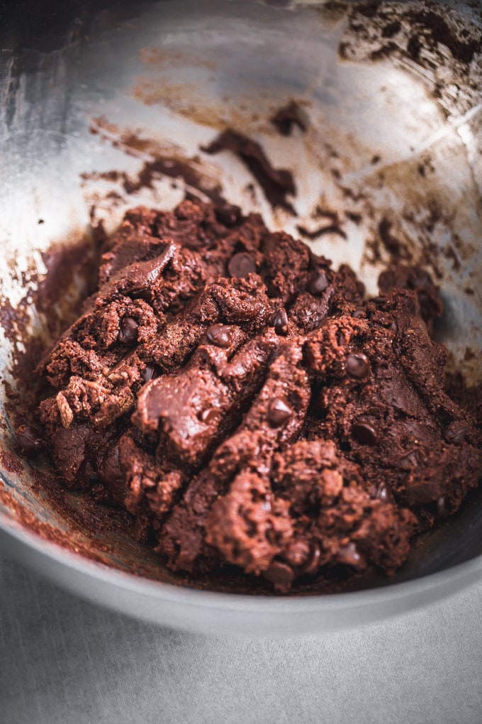 Double chocolate protein cookie dough